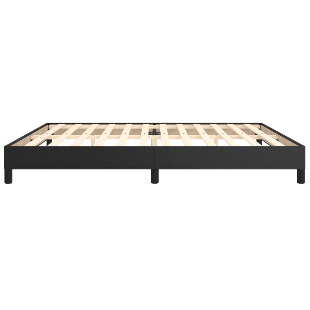 Box Spring Bed Frame Black 200x200 cm Artificial Leather