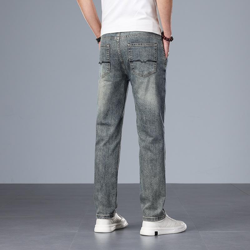 New Slim Jeans Men's Stretchy Slim Feet Casual Pants