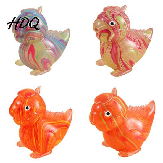 Kids Stress Relief Toy Dinosaur Squeeze Slow-Rising TPR Fidget for Flowing Pattern Cute Soft Decompression Gadget Students Adults Pinching Sensory