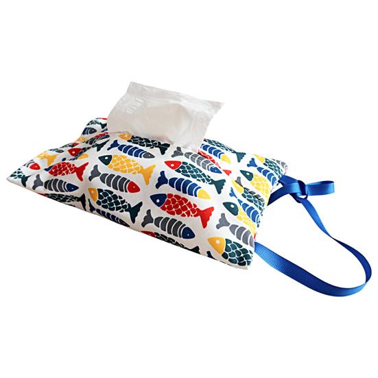 

Хранение салфеток 4 стиля Привлекательный износостойкий контейнер для салфеток с принтом рыбы Сумка для хранения салфеток Контейнер для салфеток D