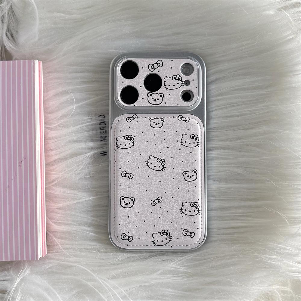 

Large KT Cat & Little Bear Anti-Fall Phone Case for iPhone 15/14/17/16 PROMAX iPhone 17 Pro Max