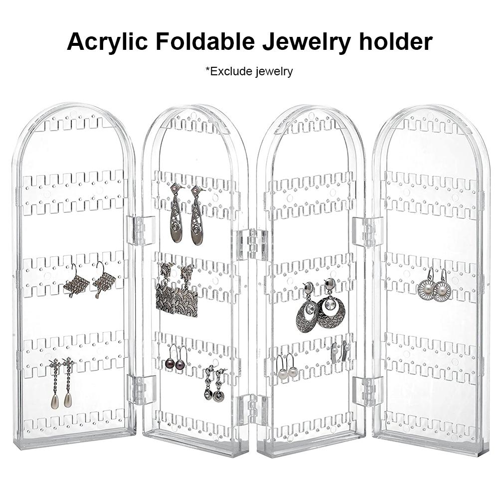 Buy Acrylic Foldable Jewelry Hanger Stand Earring Organizer Necklace