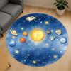 1pc Solar System Planets Round Chair Mat Office Area Rug - Non-Slip, Floor Mat for Office, Bedroom, and Indoor Decor P127243