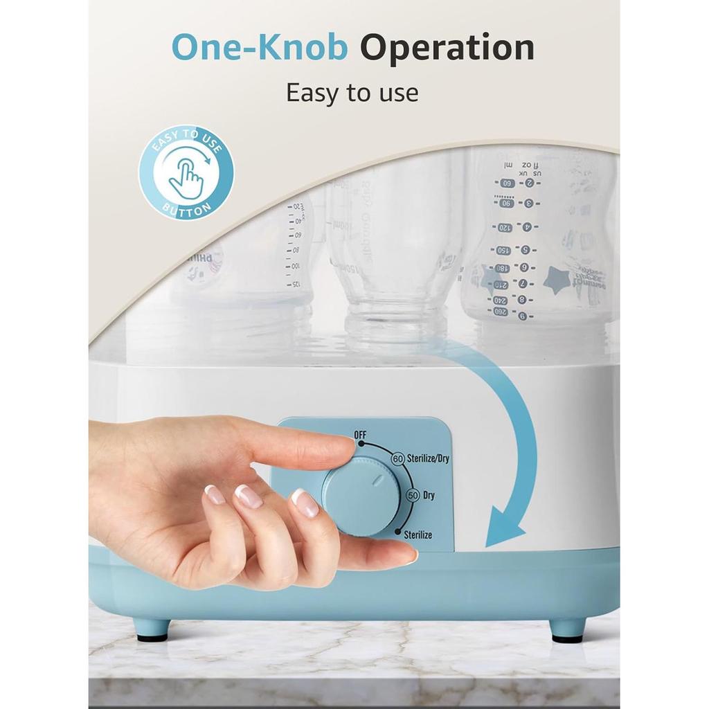 2-in-1 Baby Bottle Sterilizer & Dryer - Large Capacity