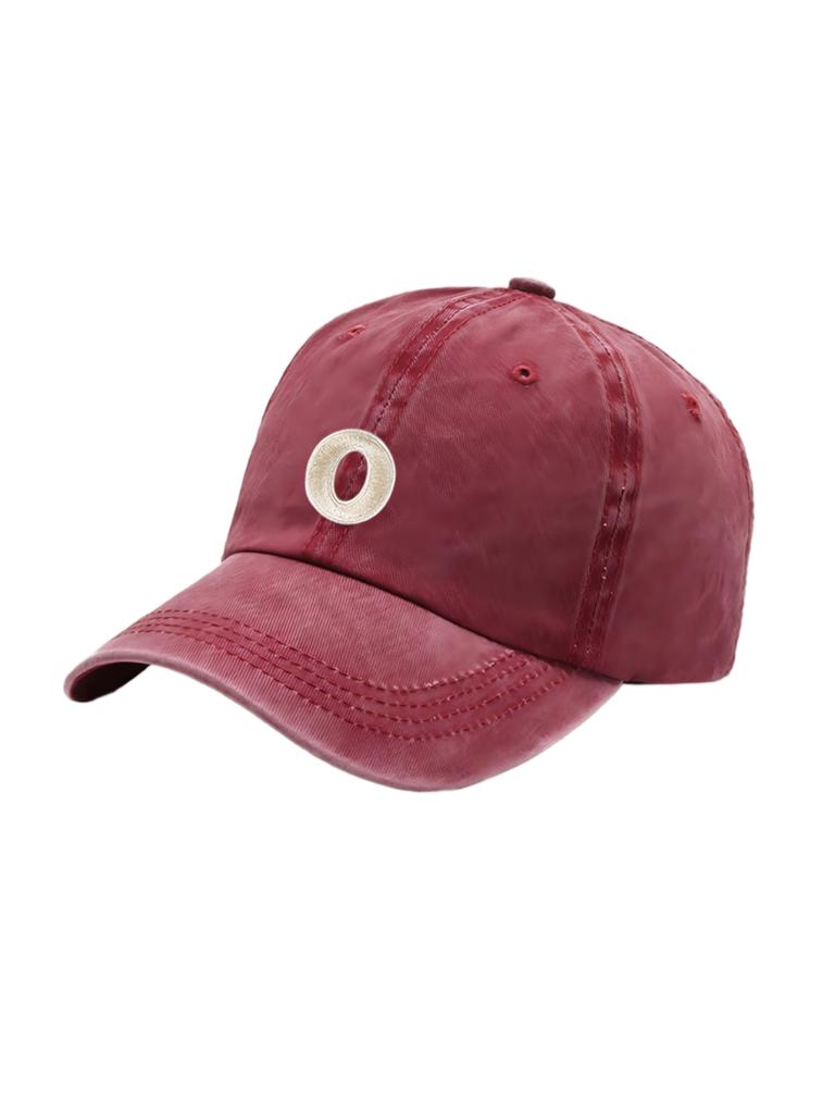 1Pc Unisex A-Z Letter Outdoors Fashionable Leisure Washed Baseball Cap, Adjustable Outdoor Sun Protection Casual Hat