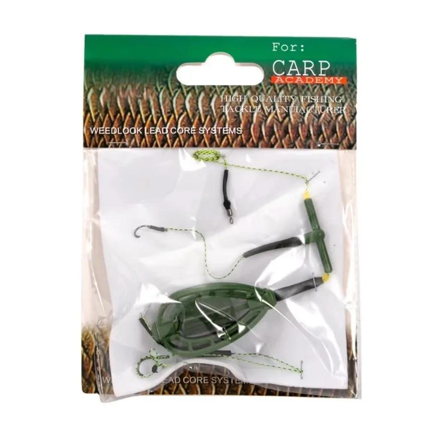 1 Pcs 48g Holder With Hook Carp Fishing Tackle Tool Fishing Bait Cage Line Group Feeder Sinker String Hook Carp Fish Bait Feeder