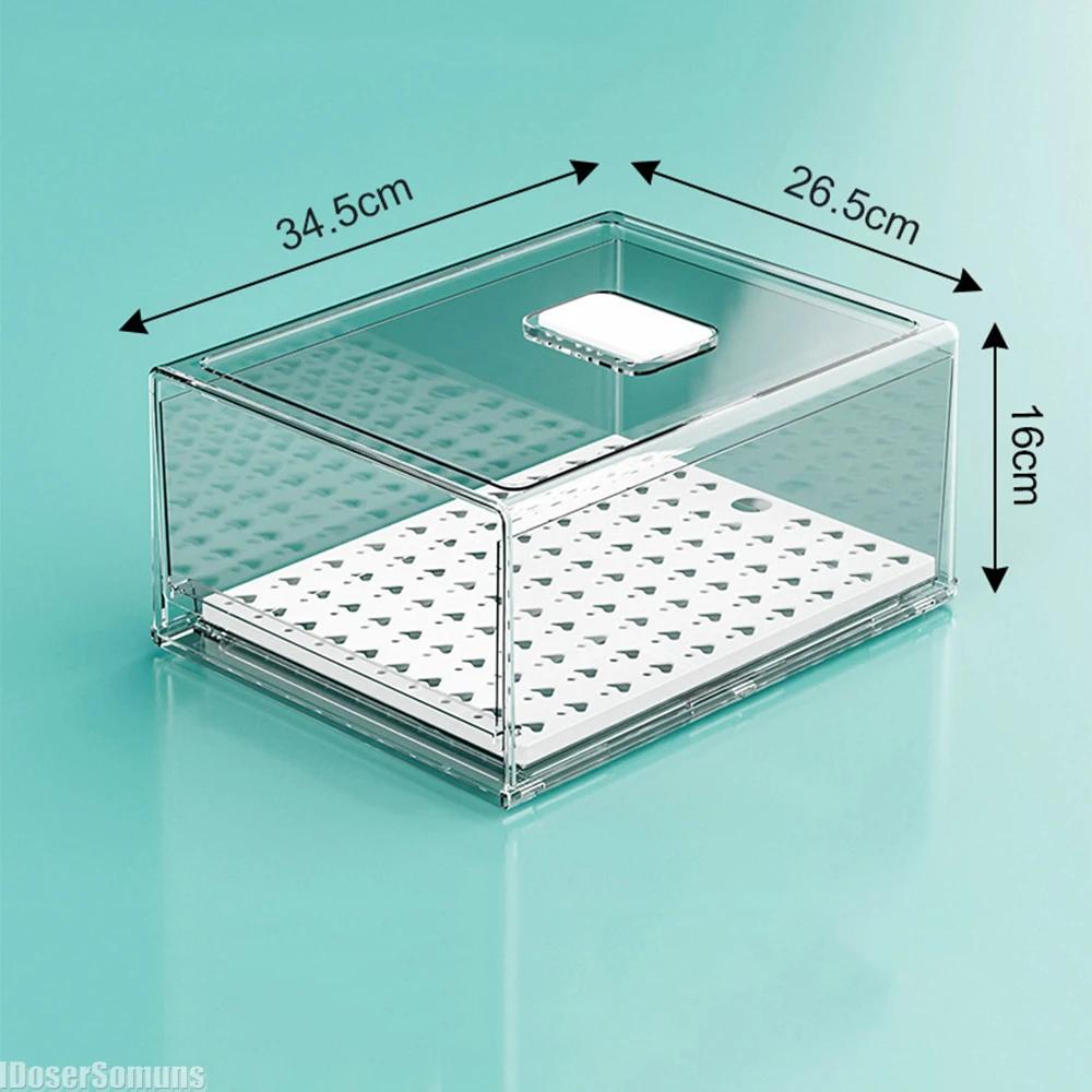 Refrigerator Drawer Storage Partition Board Storage Box Vegetable and Fruit Home Kitchen Preservation Box Transparent Sorting