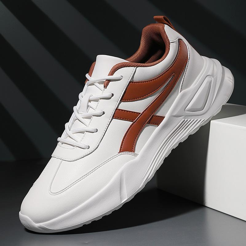 

Autumn and winter large size 46 new foreign trade leather surface light shock absorption casual men s shoes versatile sports soft sole running shoes 46