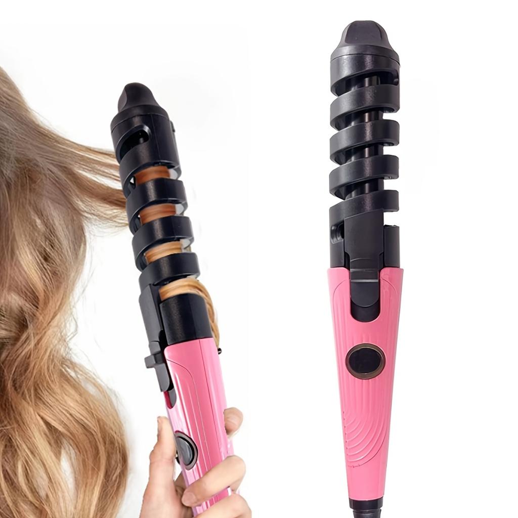 Professional Hair Curler ,  Spiral Curling Wand with Pink & Black Design, Perfect Holiday Gift for Women , Sleek Styling Tool, Durable Construction