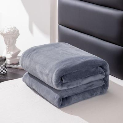 1pc Simple and Plain Colored Plush Blanket Multifunctional Farley Plush Blanket Cover Thickened and Warm