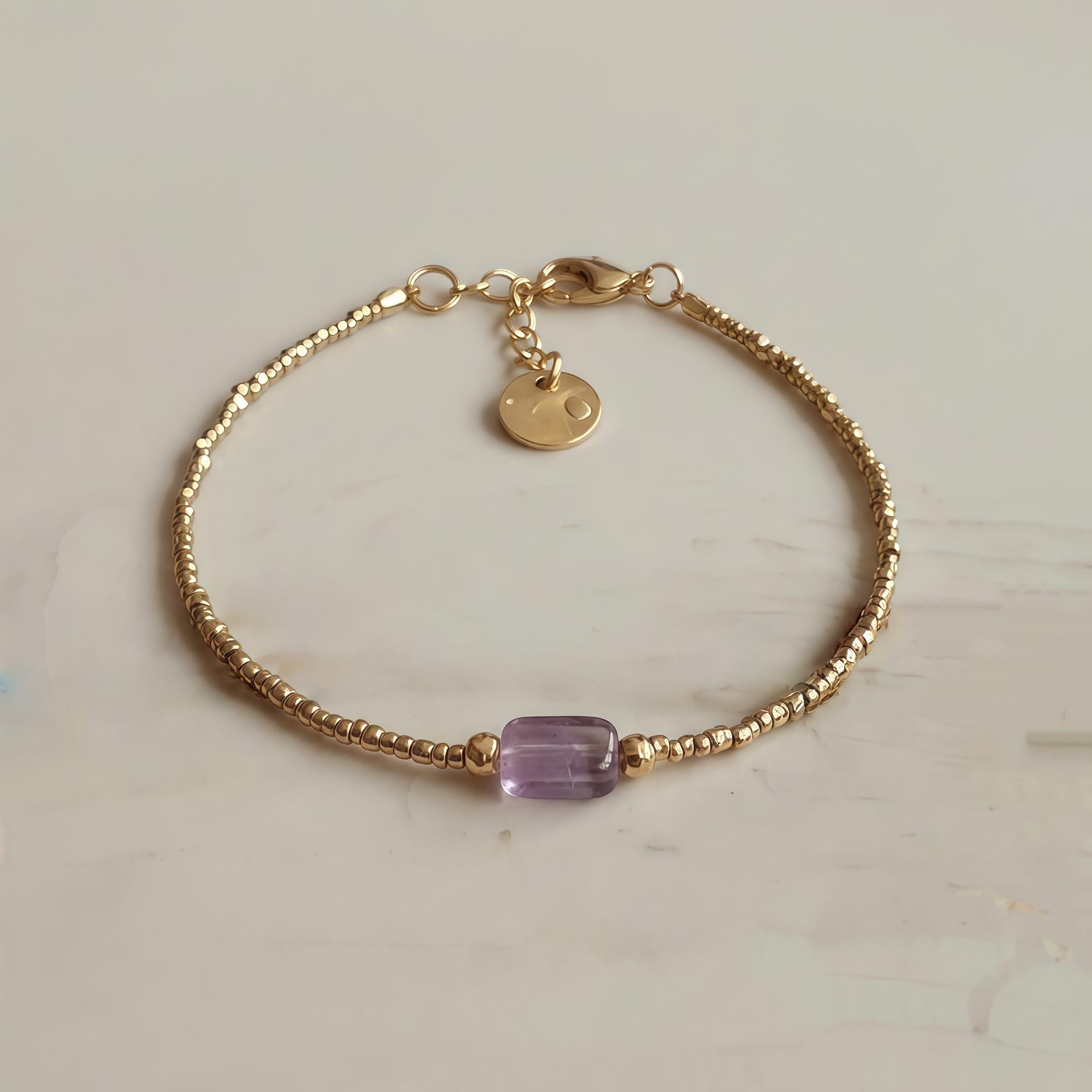 

Retro Multi-Material Stacked Bracelet, Ribbon, Beaded Metal Chain Combination, Personalized Trendy Jewelry