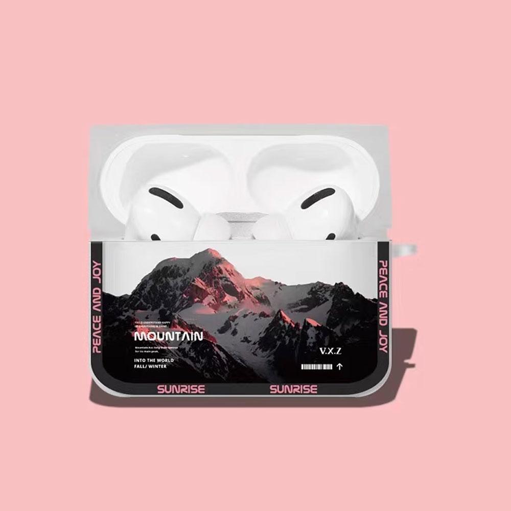 Snow Mountain Scenery Pattern Earphone Case for Airpods 4th 3rd Pro3 Covers for Airpod 2 3 1 Protective Accessorie Shell Fundas