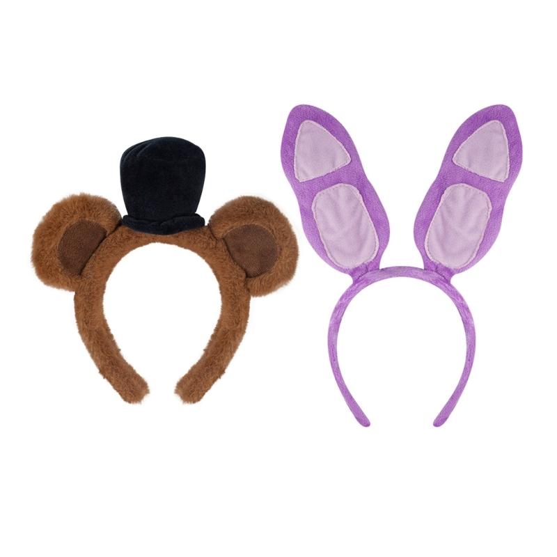 Plush Bear Ears Headbands With NonSlip Grip For Role Play And Halloween Activities 1