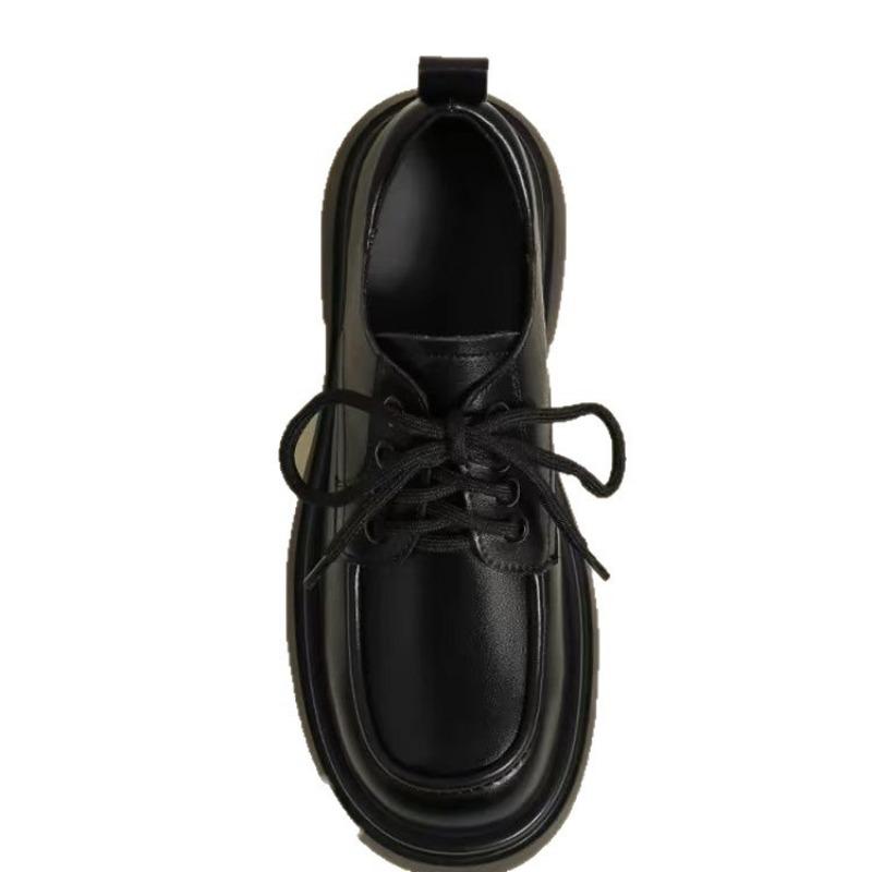 College-Stil JK kleine Lederschuhe Damen Herbst neue Plateausohle Schnür-Muffin-Modeschuhe