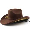 Western Style Embroidered Wide Brim Hat Outdoor Travel Jazz Hat