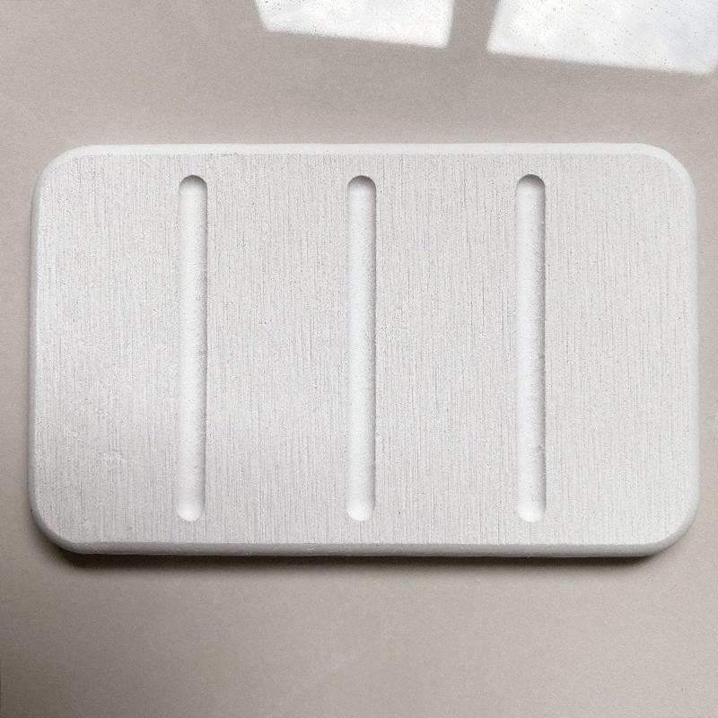 

Diatomite Quick Dry Soap Dish - Highly Absorbent Rectangular Bathroom Countertop Mat for Soap, Sponges and Toiletries Storage