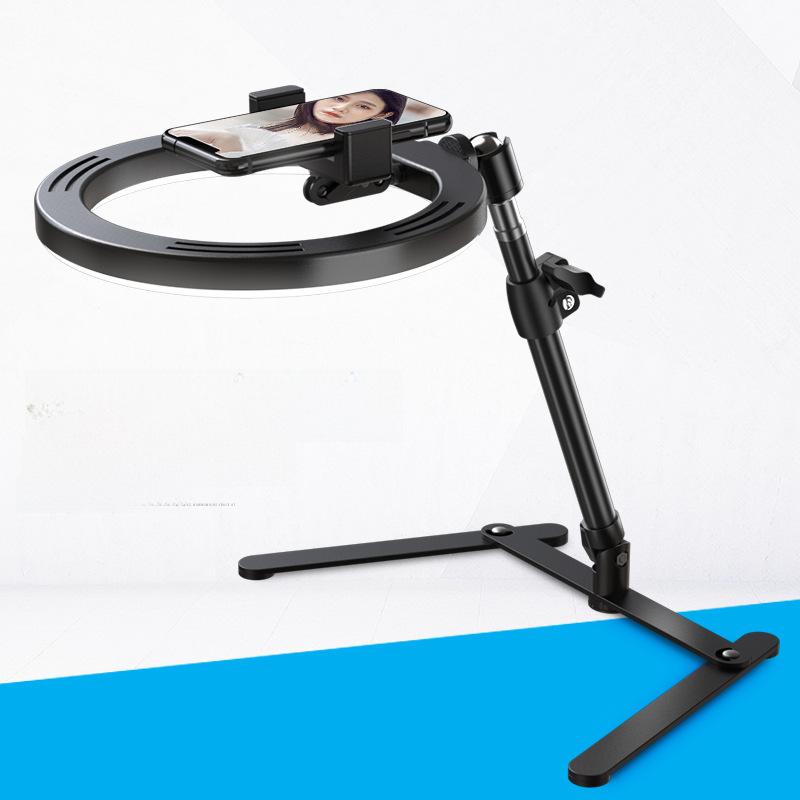 Phone Stand For Live Streaming With 10-Inch LED Fill Light Anchor Selfie Beauty Desktop Photo Overhead Bracket 6
