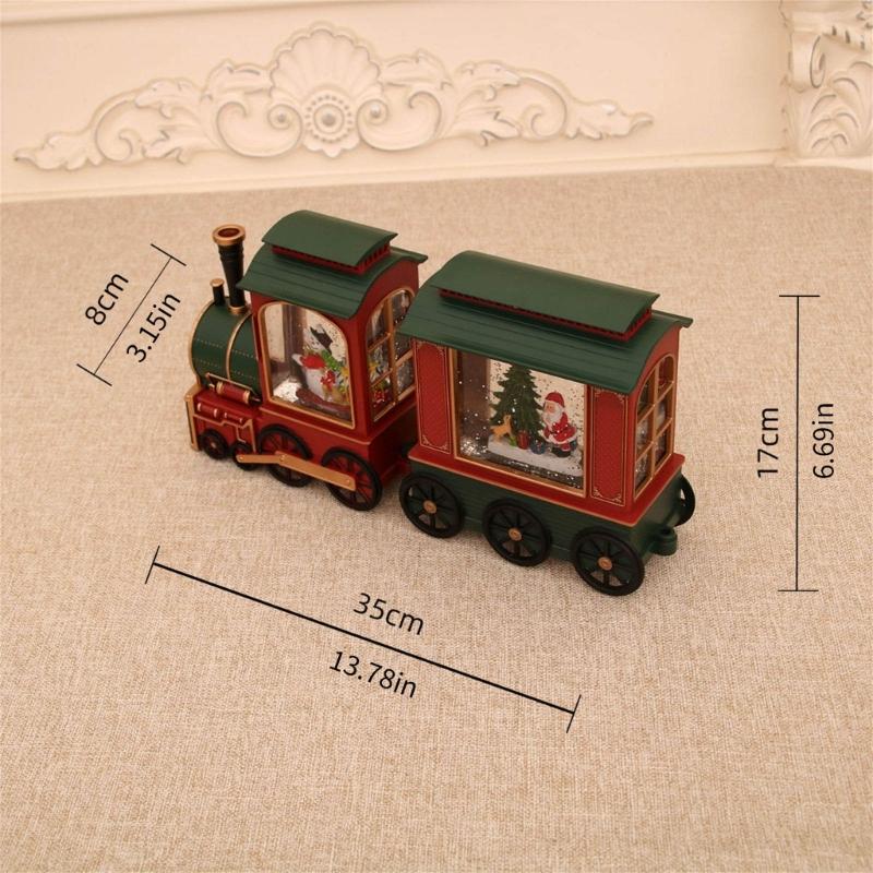 Mit Wasser gefüllter Weihnachtszug Anhänger Musikalisch Leuchtend Weihnachts-Lokomotive Dekoration Für Kinderzimmer