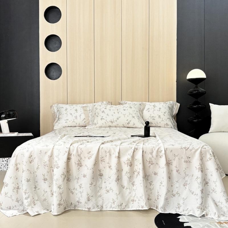 

2025 Новые простыни из лиоцелла Студенческое общежитие Маленький свежий ветер Односпальное постельное белье Производитель Оптовая продажа Постельные простыни 230cmx250cm