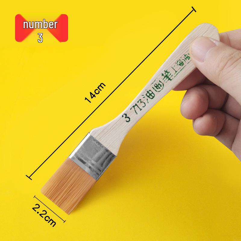 Nylon Bristle Short Handle Brush for Oil & Acrylic Painting - 12 Models for Hand-Painted Walls and Large Areas