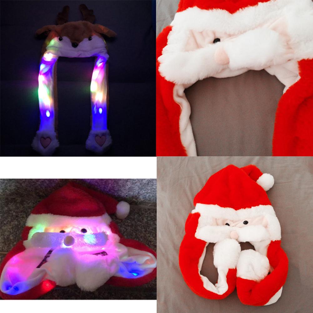 Cute Cartoon Pinch Ears Moveable  Cap Warm Hat Santa  Elk for Christmas Gift Decorative Props