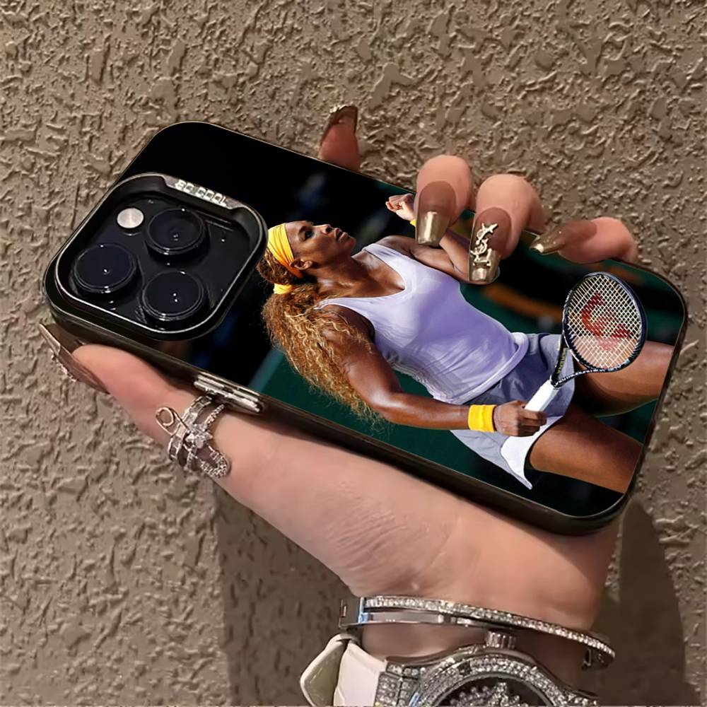 Tennis-S-Serena Williams For iPhone 17 16 15 14 13 12 11 Pro Max XS  17 Air Silicone Colored Silver Bumper Cover