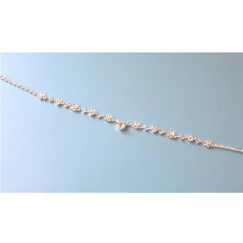2022 New Simple Fashion Water Drill Head Chain Bohemian Women's Shiny Crystal Forehead Lace Hair Accessories Foreign Trade