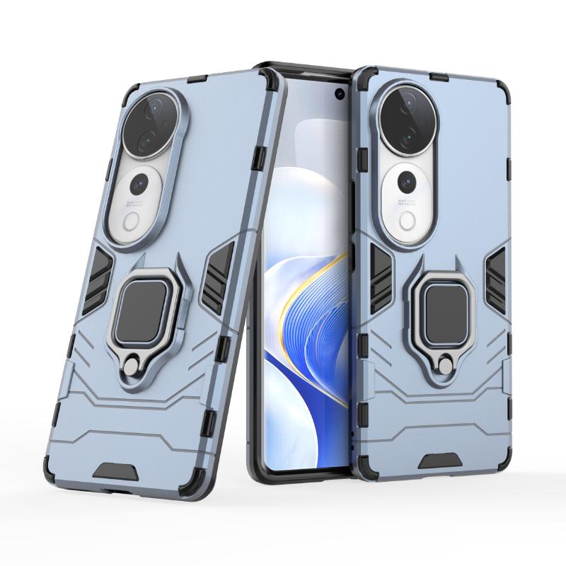 Für VIVO V40 Pro V40Pro 5G Rückseite Handyhülle Stoßfest Panzer Anti-Fall Metallringhalter Magnetisch Schützen Funda Coque Hüllen
