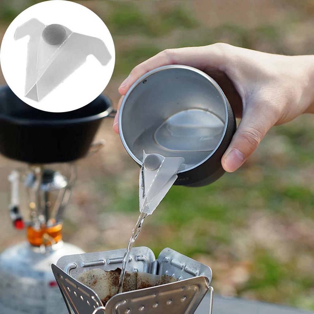 Outdoor Water Cup Guide Rack with Snap Button Camping Coffee Guide Nozzle Tool Hand Brewed Coffee Drip Spout Enduring