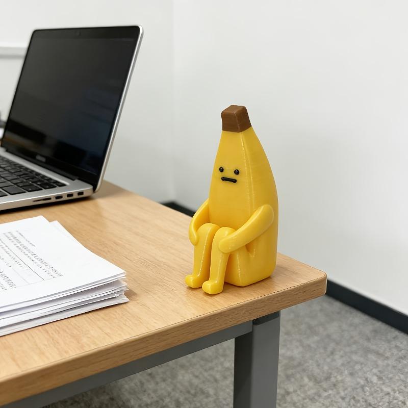 1 3D printed ornament of Anxiety Banana, suitable for home desktop ornament and personalized ornament decoration