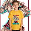 T-shirt Imprimé Anime Baki pour Enfants en Coton Manches Courtes d'Été Vêtements pour Enfants Doux Respirant
