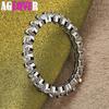 925 Sterling Silver Full AAA Zircon Ring Jewelry