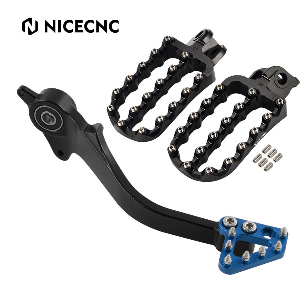 NICECNC Motorcycle Large Footrests Footpeg/Brake Pedal Brake Lever for KTM 690 SMC R 690 Enduro R 690 SMCR 2011-2018 2019-2025