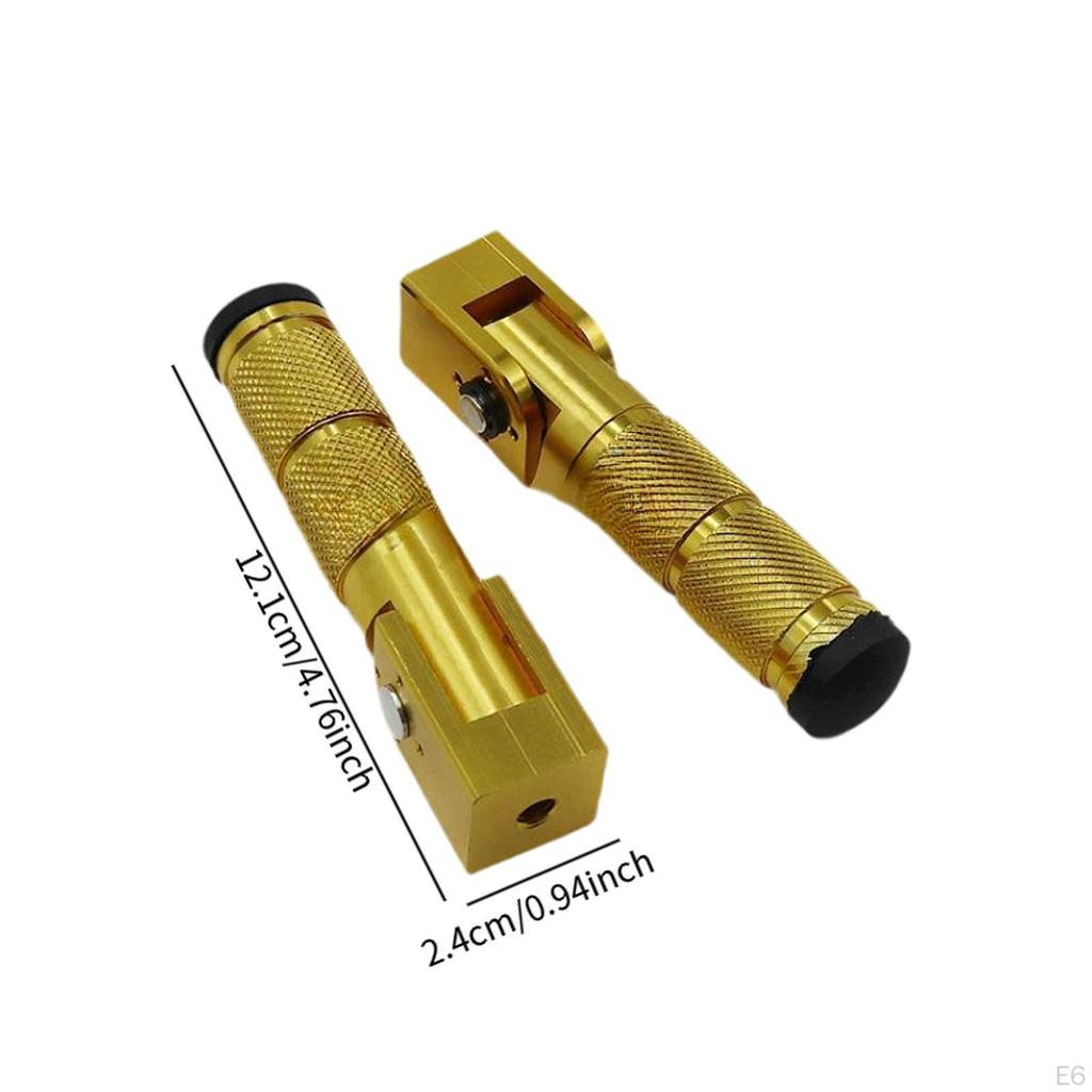 2 Pieces Motorcycle Footpegs Folding Accessories Easy Installation Lightweight Repair