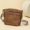 Multi-layer Bucket Bag Women's Vintage Shoulder Bag Multi-functional Crossbody Bag