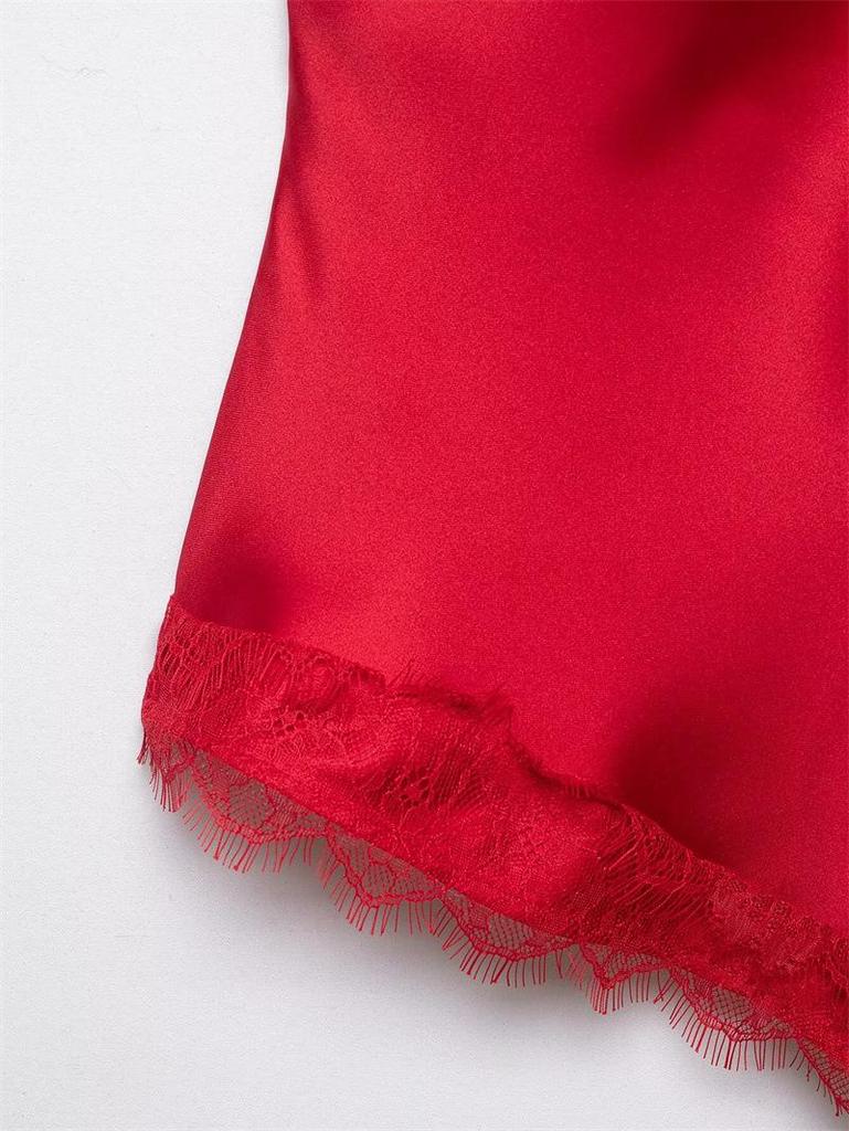 European & American Style Patchwork Lace Camisole Top (2026 Collection) for Women