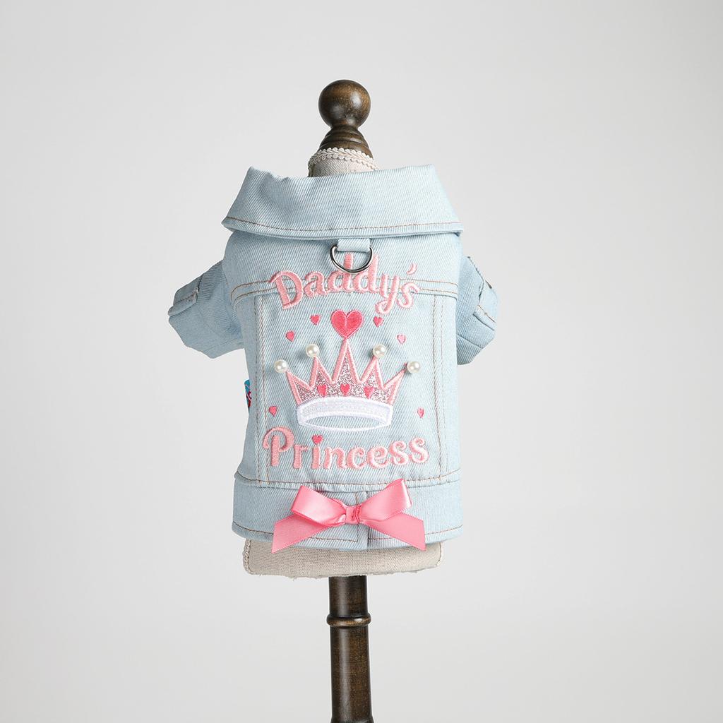 Pet clothes autumn and winter new small dog puppy happy dog cat warm and comfortable little princess denim clothes