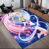 Sailor Moon2 Flannel Pattern Square Carpet,Area Rug,Carpet Rug for Living Room Bedroom Sofa Playroom Decor,Non-slip Floor Mat
