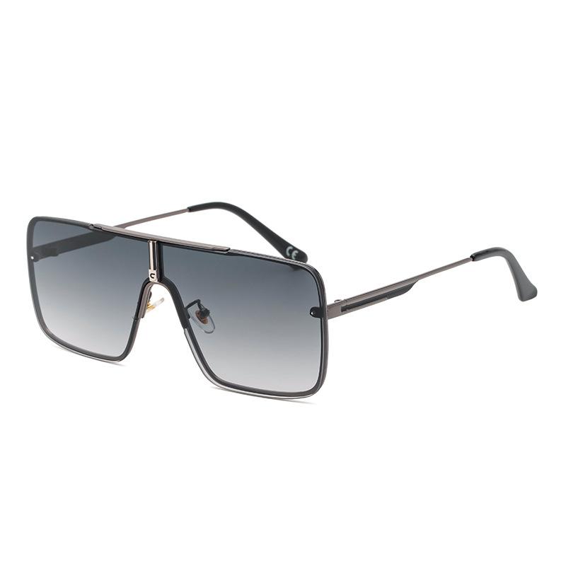 Sluneční brýle nového stylu Pánské Jednodílné Móda Internet Červené Velké čtvercové sluneční brýle Pánská móda Sluneční brýle Evropa a Amerika Street