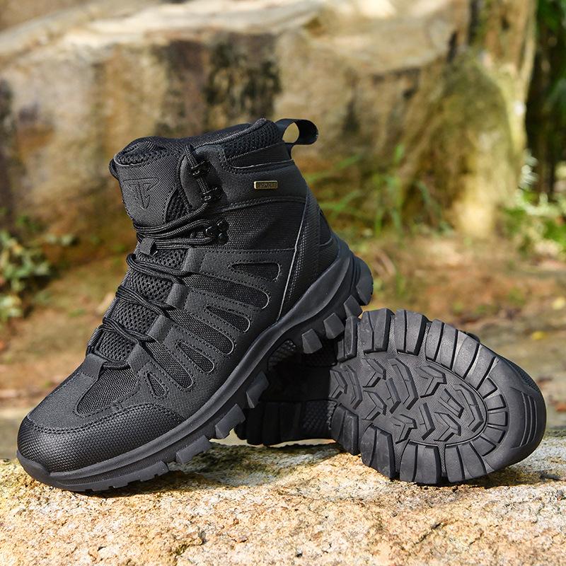 New Men's Medium and Low Top Desert Boots Sports Mountain Camping Outdoor Hiking Shoes Tactical Combat Boots Land Boots