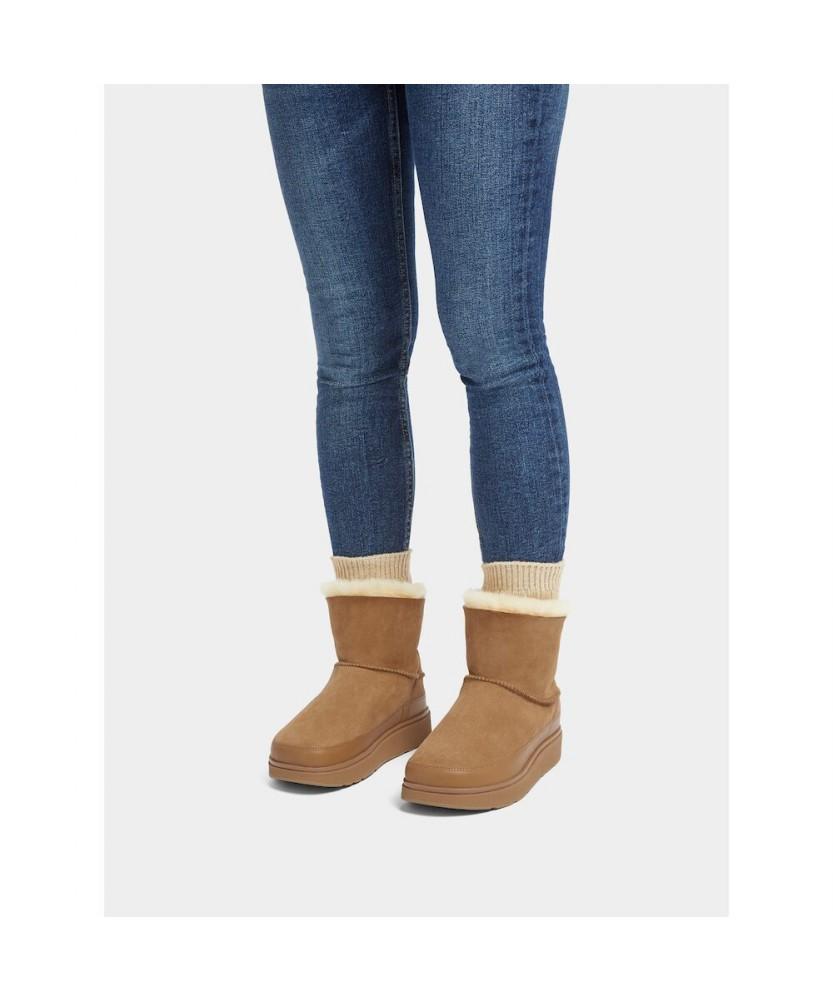 Fitflop [Gen-Ff] Women'S Mini Double-Faced Shearling Boots - Desert Tan (Ft59K2B28B)