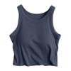 Top Corto sin Mangas para Mujer, Camiseta sin Mangas Casual de Verano para Yoga, Entrenamiento, Fitness y Uso Diario
