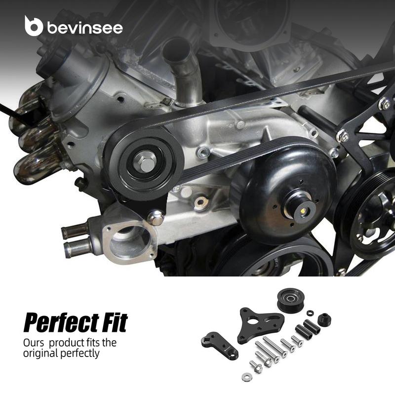 For LS Truck Manual Belt Tensioner w/Pulley, for Cadillac Escalade, for Chevrolet Tahoe, for GMC Sierra/Yukon, for Hummer H2