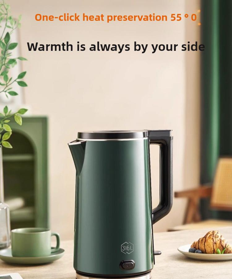 220V 2000ML Elektrischer Wasserkocher Haushalts Automatischer Wasserkocher, Konstante Temperatur & Edelstahl Innen