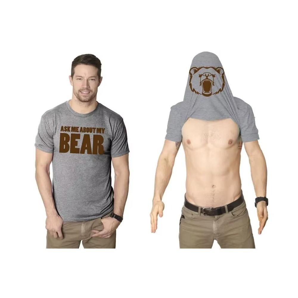 2024 Summer Soft Sweat-Absorbing Trendy Fashion Men's Loose Custom T-shirt with Weird Pattern Print Round Neck Short Sleeves