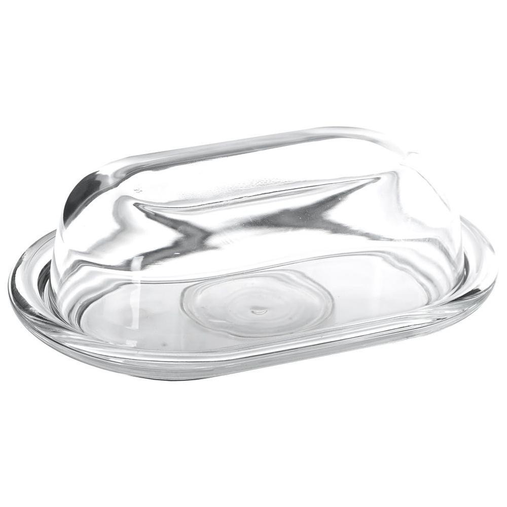Glass butter dish