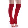 Women Winter Warm Over Knee Length Knitted Long Leg Warmers Legging Red
