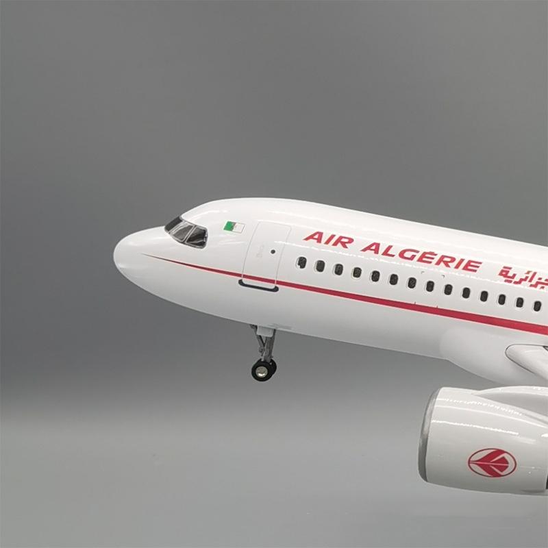 Air Algerie Airlines Airways A320 Airplane Model 1:80 Scale Large Aircraft Model with Landing Gear Stand for Decoration Models