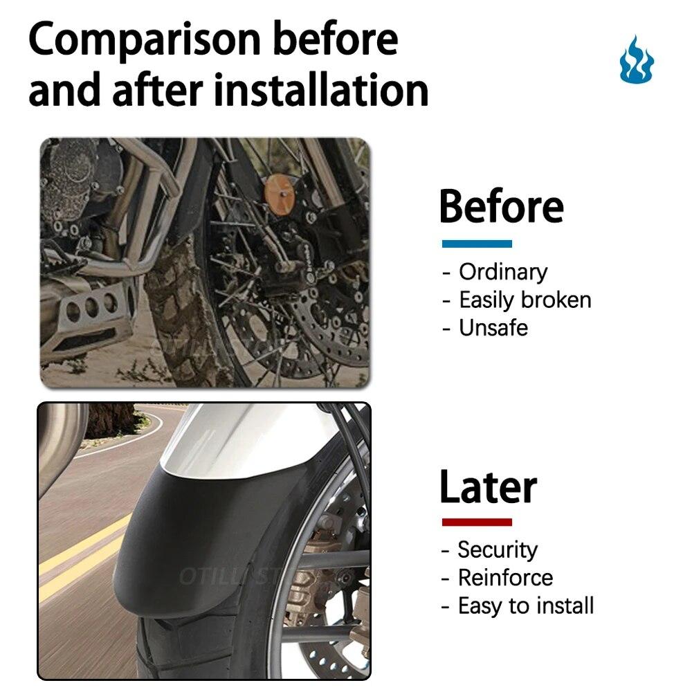 2011 -  FOR TIGER 800 For Tiger 800 XCX/Low XCA XC/ABS  New Motorcycle Accessories Front Fender Lengthened 2018 2017 2016