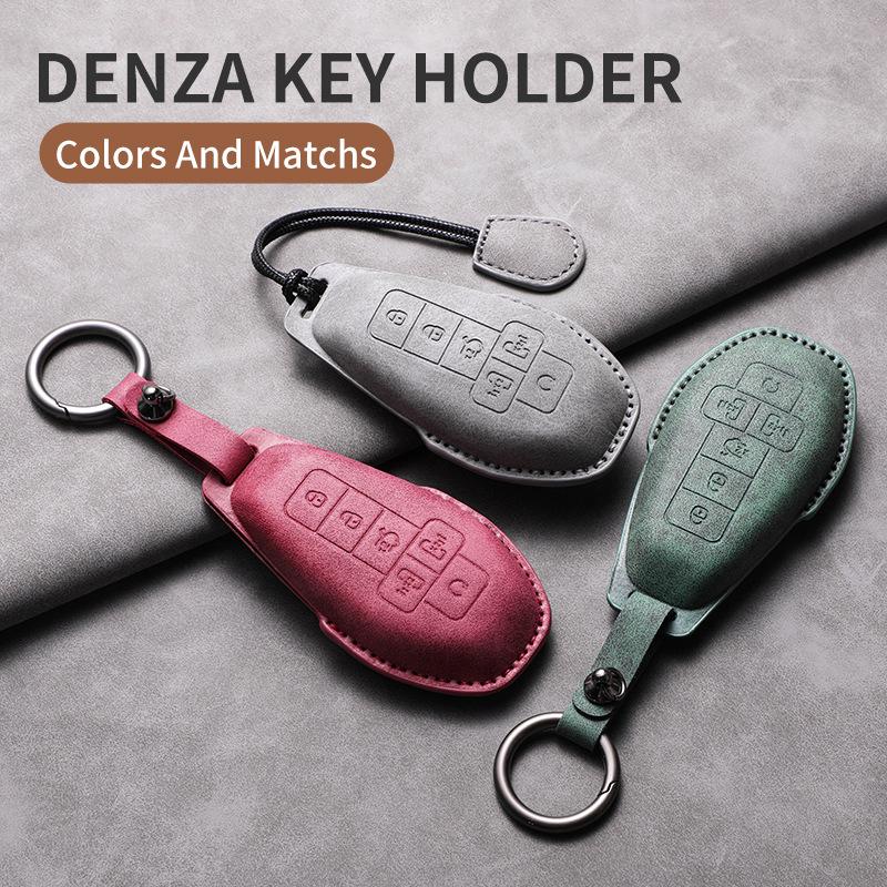 BYD D9 Key Faux Suede Protective Shell - Luxury Car Key Case